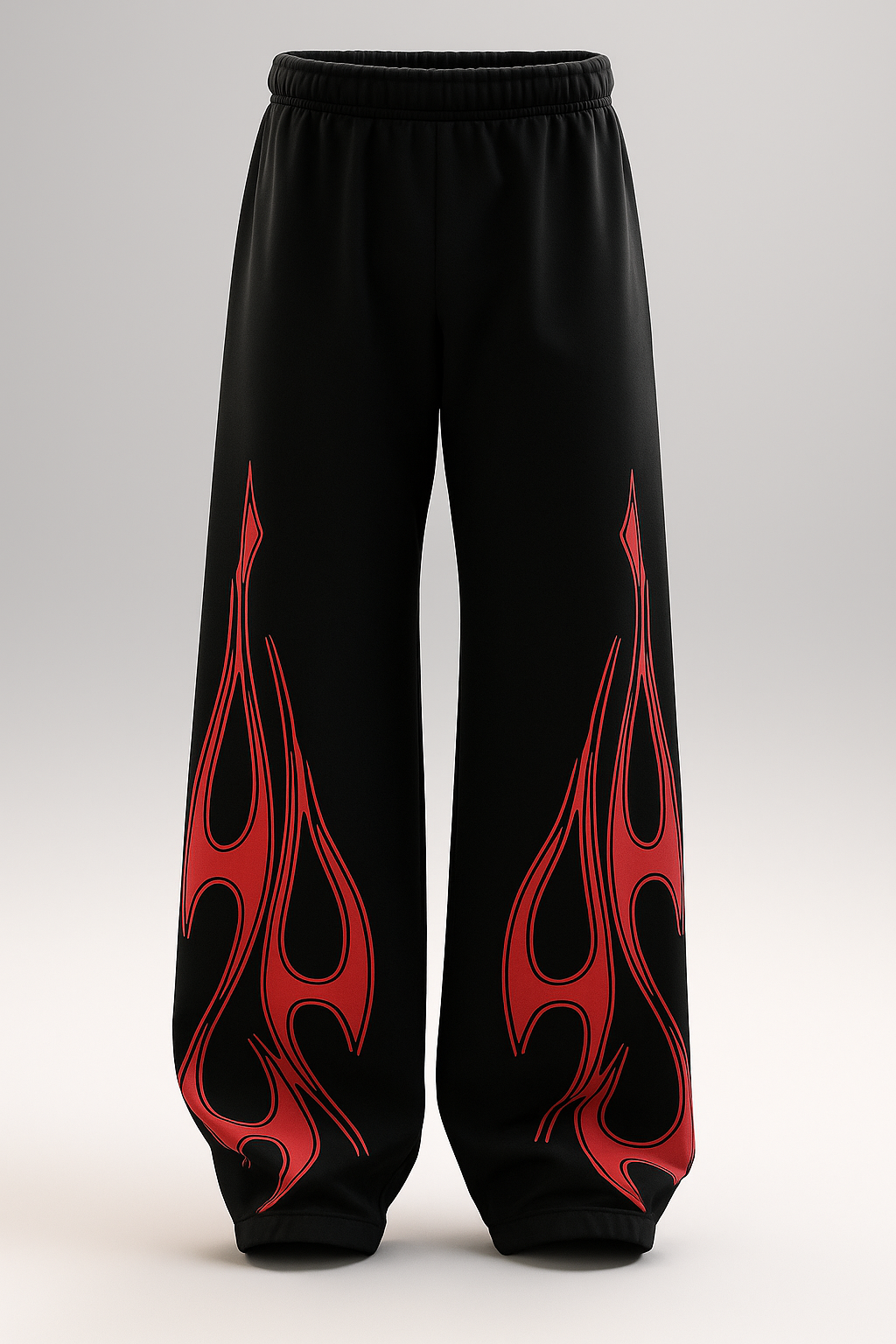 Inferno Flame Baggy Wide-Leg Baggy Pants