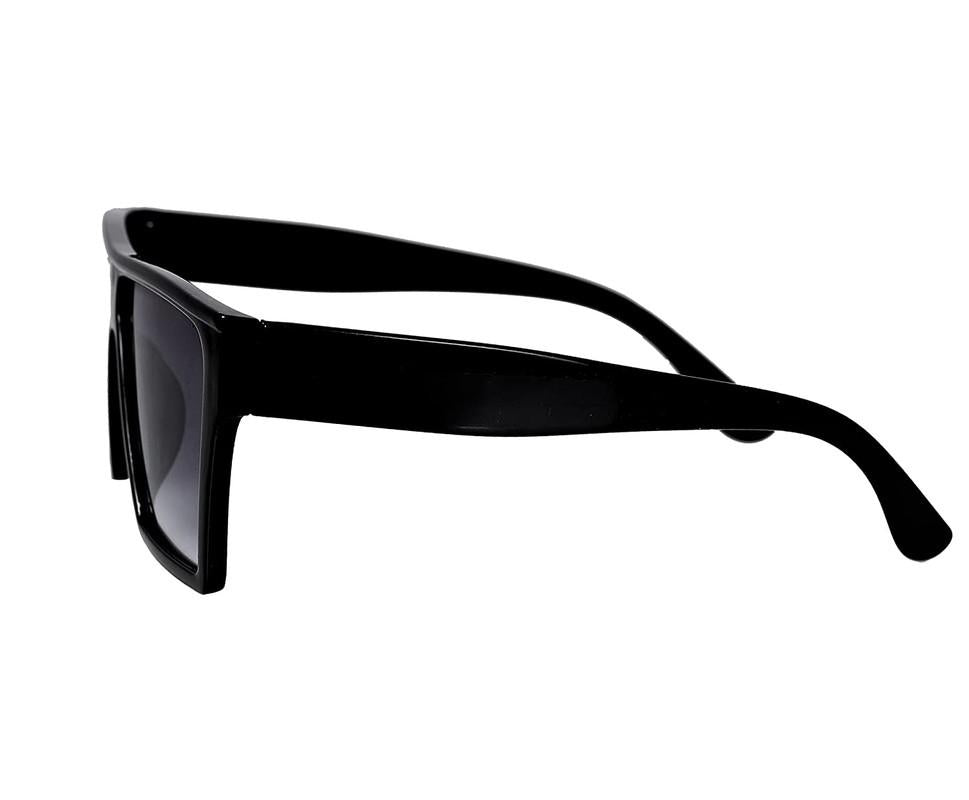 Unisex Black Retro Square Sunglass