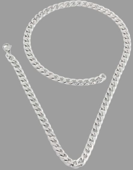 Delicate Men's Silver Plated Chain