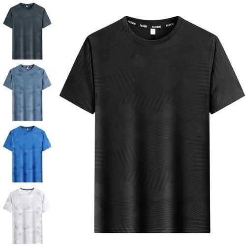 Men's Round Neck Polyester Casual T-shirt (Pack of 4)