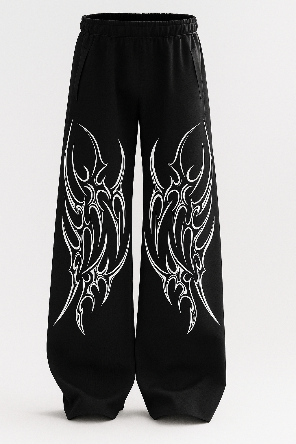 Shadow Wings Wide-Leg Anime Baggy Pants