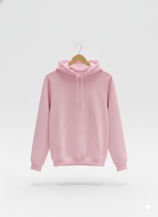 Plain Pink on the go Hoodie