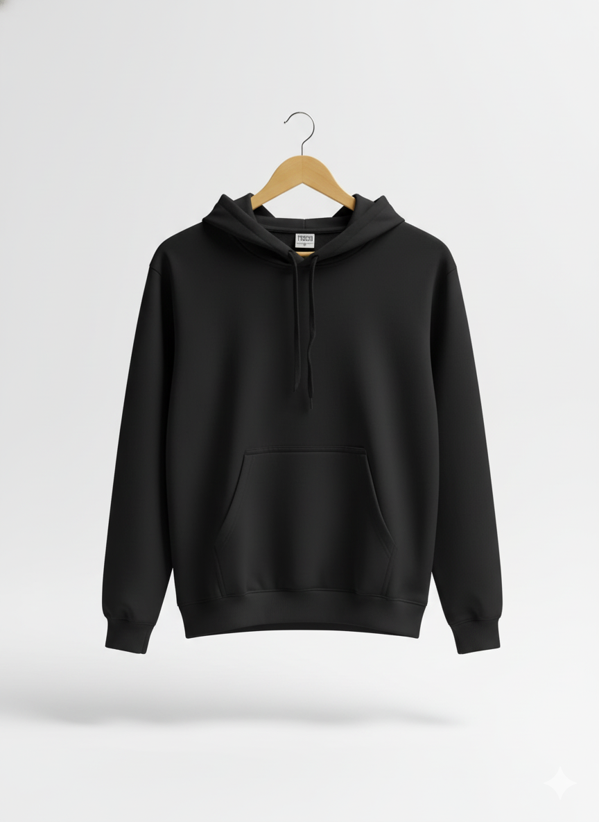 Plain Black Hoodie
