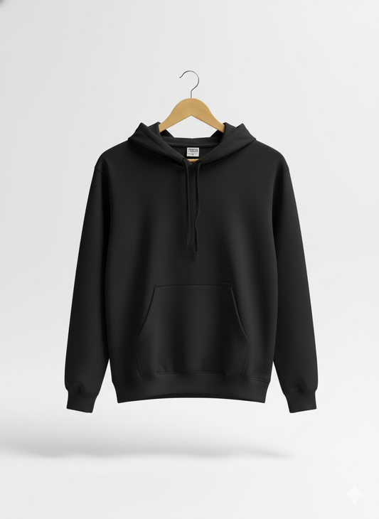 Plain Black Hoodie