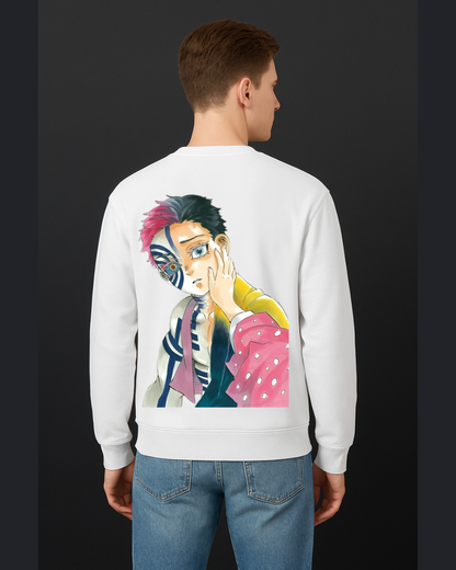 Akaza Half-Face Character Sweatshirt