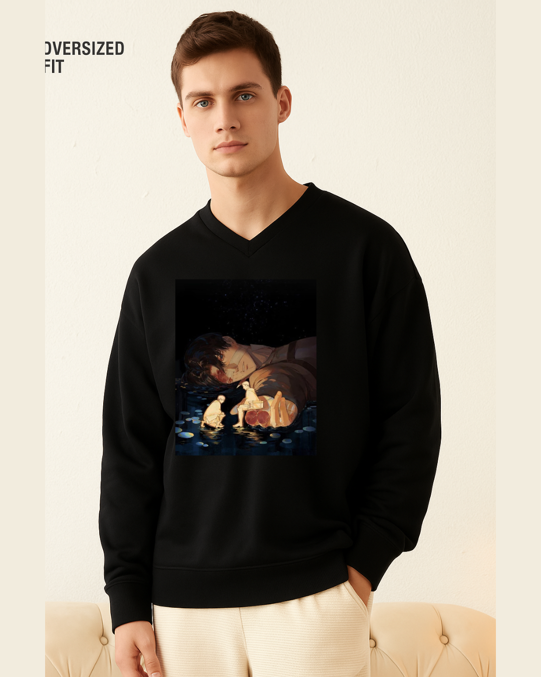Levi Ackerman's Memory V-Neck Sweatshirt | Attack on Titan Emotional Art