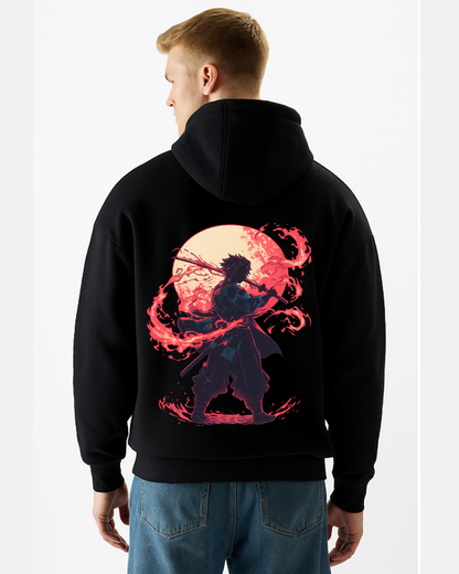 Tanjiro Kamado Silhouette Art Black Hoodie
