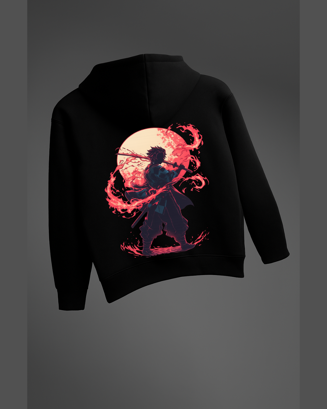 Tanjiro Kamado Silhouette Art Black Hoodie