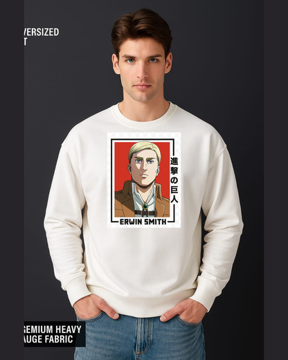 Erwin Smith Commander Portrait Sweatshirt | Attack on Titan Survey Corps