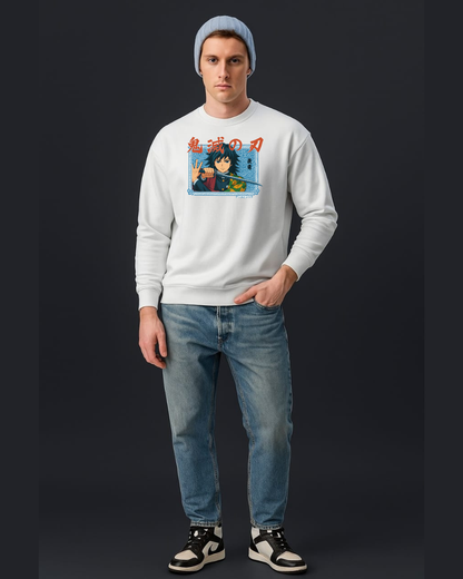 Giyu Tomioka Water Hashira Japanese Poster Sweatshirt