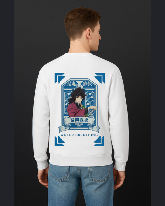 Giyu Tomioka Water Hashira Japanese Poster Sweatshirt
