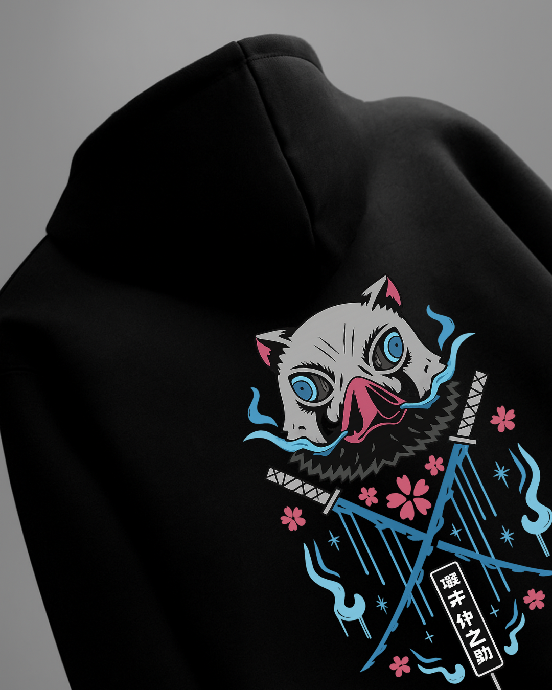 Inosuke Hashibira Boar Mask & Swords Zipper