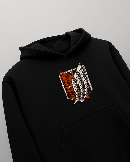 Eren Yeager & Attack Titan Duality Black Hoodie