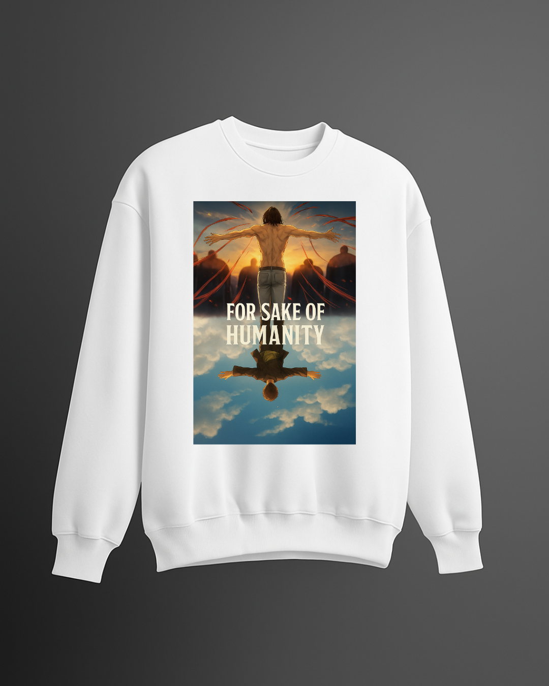 Eren Yeager For Sake of Humanity Duality Sweatshirt
