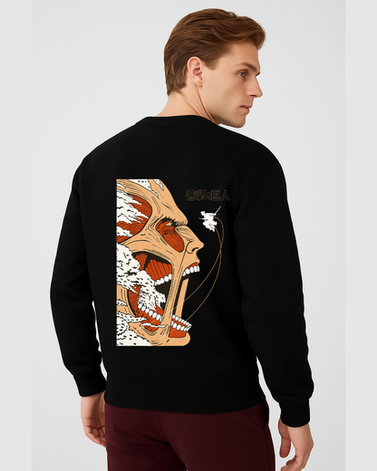 Attack on Titan Colossal Titan Scream Black Sweatshirt