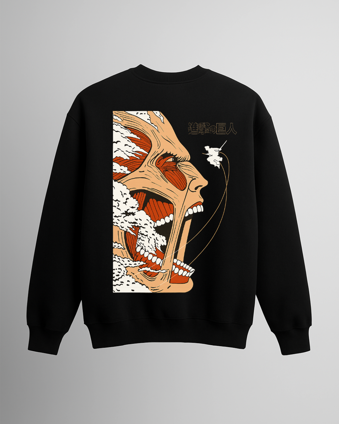 Attack on Titan Colossal Titan Scream Black Sweatshirt