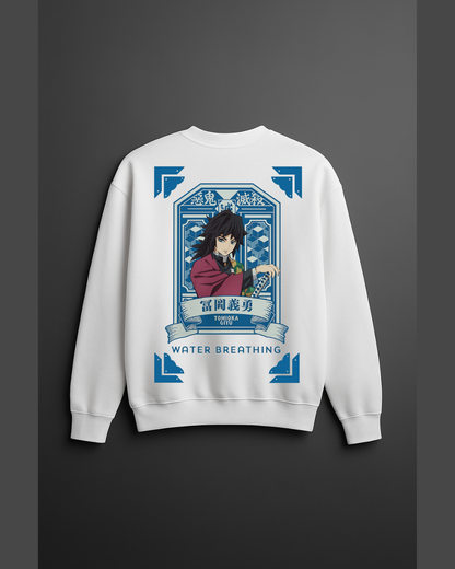 Giyu Tomioka Water Hashira Japanese Poster Sweatshirt