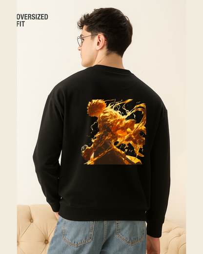 Zenitsu Thunder Breathing Oversized Crewneck