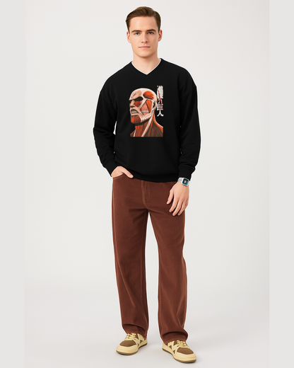 Attack on Titan Colossal Titan Scream Black Sweatshirt
