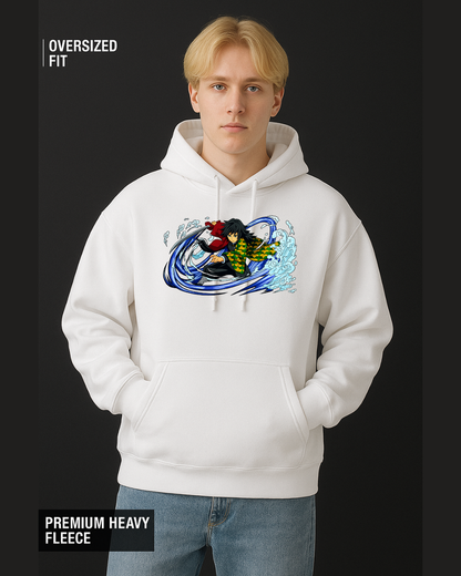Giyu Tomioka Water Hashira Dynamic Oversized Hoodie