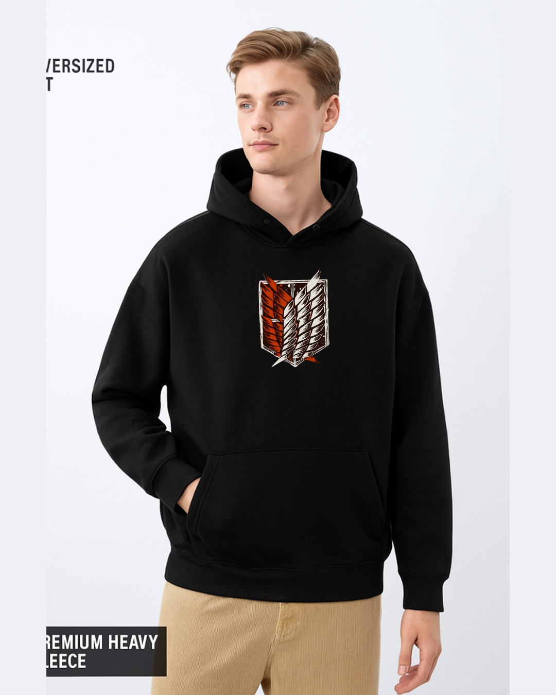 Eren Yeager & Attack Titan Duality Black Hoodie