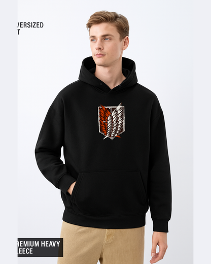 Eren Yeager & Attack Titan Duality Black Hoodie